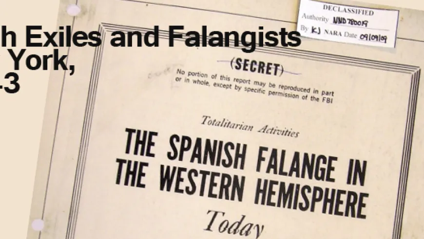 Conferencia: Exiliados españoles y falangistas en Nueva York, 1936-1943