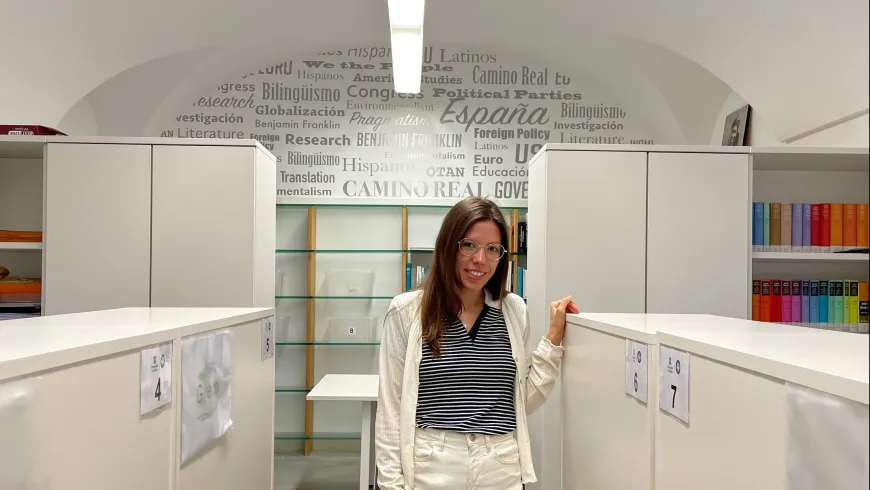 Laura de la Parra, beneficiaria de la Ayuda Margaret Fuller 2022, empieza su investigación en el Instituto Franklin-UAH