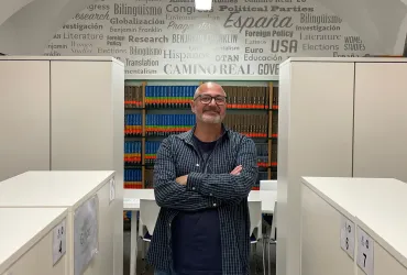 Paul Mitchell, beneficiario de la Ayuda Margaret Fuller 2024, comienza su investigación en el Instituto Franklin-UAH