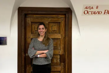 Manuela Di Franco, beneficiaria de la Ayuda Giner de los Ríos 2025-2026, inicia su estancia de investigación en el Instituto Franklin-UAH